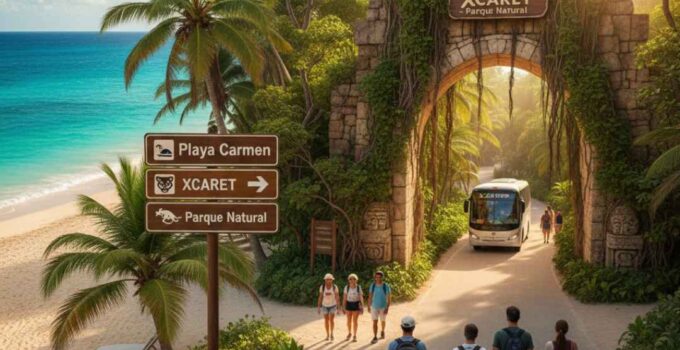 como ir de playa del carmen a xcaret